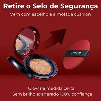 Base Cushion Red Glow – Pele Impecável em Segundos