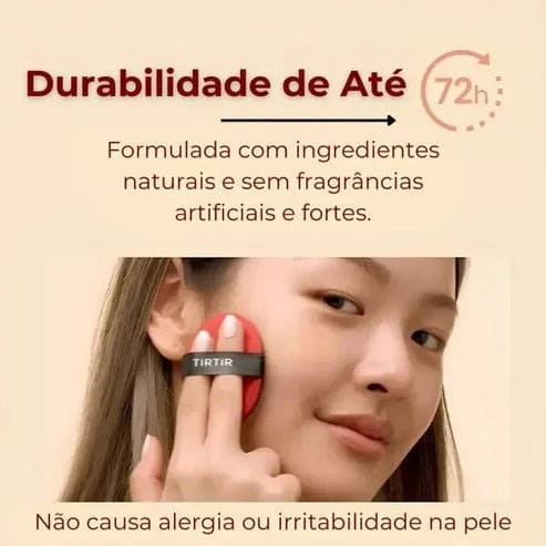 Base Cushion Red Glow – Pele Impecável em Segundos